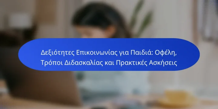 Δεξιότητες Επικοινωνίας για Παιδιά: Οφέλη, Τρόποι Διδασκαλίας και Πρακτικές Ασκήσεις