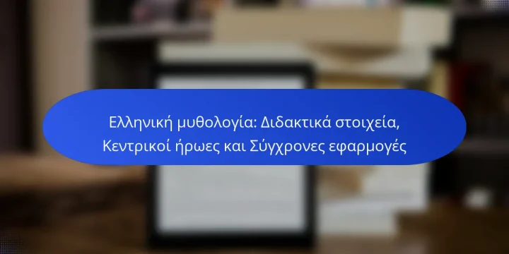 Ελληνική μυθολογία: Διδακτικά στοιχεία, Κεντρικοί ήρωες και Σύγχρονες εφαρμογές