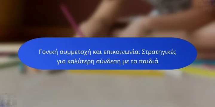 Γονική συμμετοχή και επικοινωνία: Στρατηγικές για καλύτερη σύνδεση με τα παιδιά