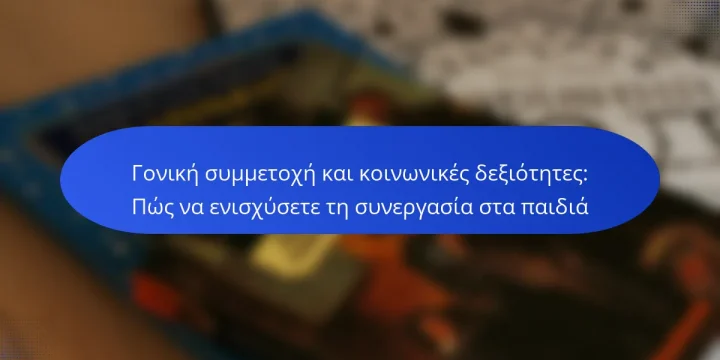 Γονική συμμετοχή και κοινωνικές δεξιότητες: Πώς να ενισχύσετε τη συνεργασία στα παιδιά