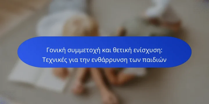 Γονική συμμετοχή και θετική ενίσχυση: Τεχνικές για την ενθάρρυνση των παιδιών