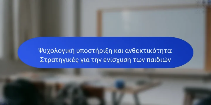 Ψυχολογική υποστήριξη και ανθεκτικότητα: Στρατηγικές για την ενίσχυση των παιδιών