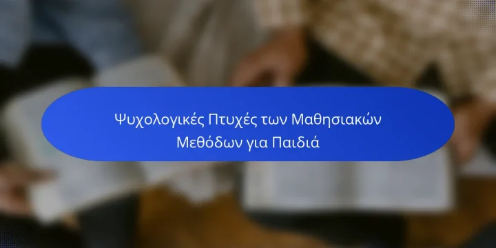 Ψυχολογικές Πτυχές των Μαθησιακών Μεθόδων για Παιδιά
