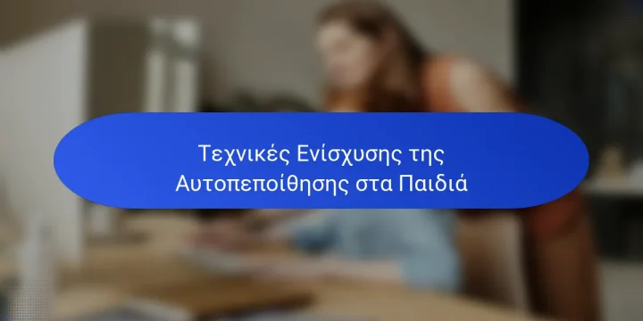 Τεχνικές Ενίσχυσης της Αυτοπεποίθησης στα Παιδιά